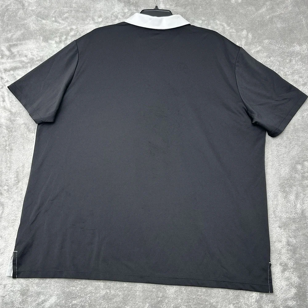 ADIDAS Polo Shirt Mens 2XL Golf Performance Sport Stretch Casual Black Gray